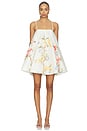 view 1 of 3 ROBE COURTE CAITLIN in Lemon Vine Print In Snow