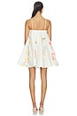 view 3 of 3 ROBE COURTE CAITLIN in Lemon Vine Print In Snow