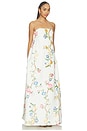 view 2 of 4 ROBE DE SOIRÉE PHOEBE in Lemon Vine Print In Snow