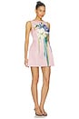 view 2 of 4 Ali Embroidered Boat Neck Mini Dress Bouquet Print in Pastel Pink