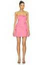 view 1 of 4 Roselle Bow Mini Dress in Fuchsia