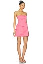 view 2 of 4 Roselle Bow Mini Dress in Fuchsia