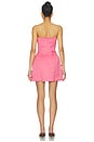view 3 of 4 Roselle Bow Mini Dress in Fuchsia
