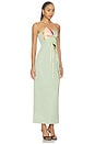 view 2 of 3 MAXIVESTIDO MARILYN in Tulip Print In Green