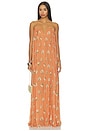 view 1 of 3 ROBE DE SOIRÉE DAHLIA  in Lily Print In Ochre