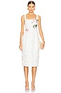 view 1 of 4 Larissa Embroidered Lace Midi Dress in Snow