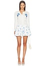 view 6 of 7 Abby Shorts in Ditsy Floral Print In Snow