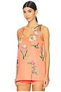 view 3 of 6 Helaine Embroidered Top in Wild Flower in Wild Flower In Coral