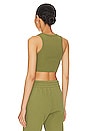 view 3 of 4 Cropped Rib Tank in Olive