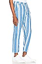 view 2 of 4 Draft Crop Carpenter Pant in Linen Stripe