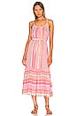 view 1 of 4 ROBE MI-LONGUE JIKIRTI in Stripes Rose Gold