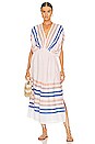 view 1 of 3 Eskedar Plunge Neck Dress in Stripe Seashell