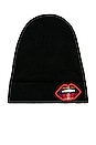 view 1 of 2 Blix Plaid Lip Beanie in Black
