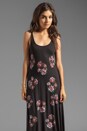 view 1 of 6 Daisy Mini Color Rose Vine Asymmetrical Tank Dress in Black