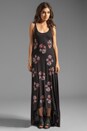 view 2 of 6 Daisy Mini Color Rose Vine Asymmetrical Tank Dress in Black