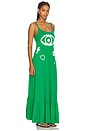 view 2 of 3 Beatrix Painted Evil Eye Dress in Green
