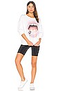 view 4 of 4 Babbs Pink Lip Piercing Sweatshirt in White