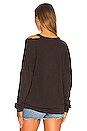 view 3 of 4 Patricia Cut Out V Neck Pullover in Onyx