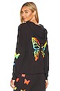view 1 of 6 Rita Rainbow Butterflies Hoodie in Onyx