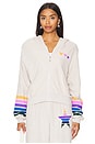 view 3 of 5 Lachelle Crop Zip Up Hoodie Color Stripe Star in Cloud