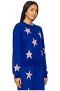 view 2 of 4 Spalding Color Pinwheel Stars Crop Pullover in Vibrant Blue