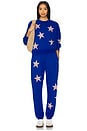 view 4 of 4 Spalding Color Pinwheel Stars Crop Pullover in Vibrant Blue