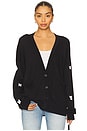 view 1 of 4 Puff Bow Cardigan in Black