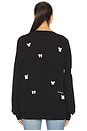 view 3 of 4 Puff Bow Cardigan in Black