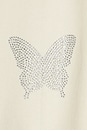 view 7 of 7 Butterfly Daisy Crop Zip Hoodie in Ivory