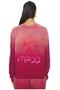 view 3 of 4 JERSEY ANELA CREWNECK RAGLAN in Maroon Ombre