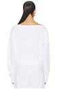 view 3 of 4 SWEAT BRONWYN OFF THE SHOULDER  in White