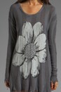 view 5 of 6 Gretta Color Skull Flower Sweater Dress in Steel