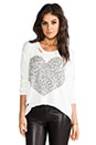 view 1 of 6 Jewel Mini Skull Heart Sweater in Natural