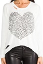 view 4 of 6 Jewel Mini Skull Heart Sweater in Natural