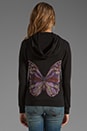 view 3 of 5 Candy Color Butterfly Hoodie in Black