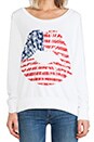 view 4 of 4 Jet Color Flag Lip Sweatshirt in White