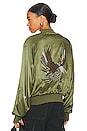 view 1 of 4 Mckay Vintage Eagle Bomber Jacket in Military & Orange