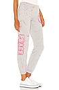 view 2 of 5 Brynn Sweatpant in Heather Grey & Pink Paint Splatter