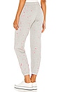 view 4 of 5 Brynn Sweatpant in Heather Grey & Pink Paint Splatter