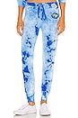 view 1 of 4 Jess World Peace Lips Pant in Blue Clouds & Neon
