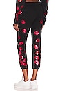 view 3 of 4 Alana Red Lips Sweatpants in Black