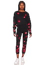 view 4 of 4 Alana Red Lips Sweatpants in Black