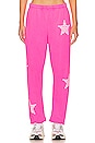 view 1 of 4 Chantria Diamond Star Sweatpant in Neon Pink