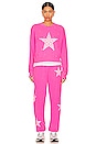 view 4 of 4 Chantria Diamond Star Sweatpant in Neon Pink