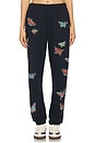 view 1 of 6 Chantria Vintage Butterflies Sweatpant in Dark Navy