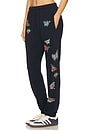 view 3 of 6 Chantria Vintage Butterflies Sweatpant in Dark Navy