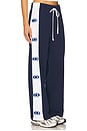 view 3 of 7 Destri Evil Eye Stripe Track Pant in Astral Navy & White