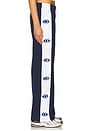 view 4 of 7 Destri Evil Eye Stripe Track Pant in Astral Navy & White