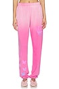 view 1 of 6 PANTALON SWEAT BUTTERFLY HEART in Dark Pink Ombre