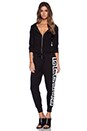 view 1 of 3 Luna Zip Up Hoodie Jumpsuit in Black